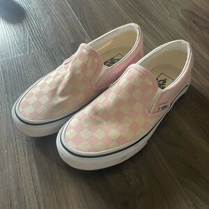 Vans Pink Slip-On Sneakers Canvas Casual